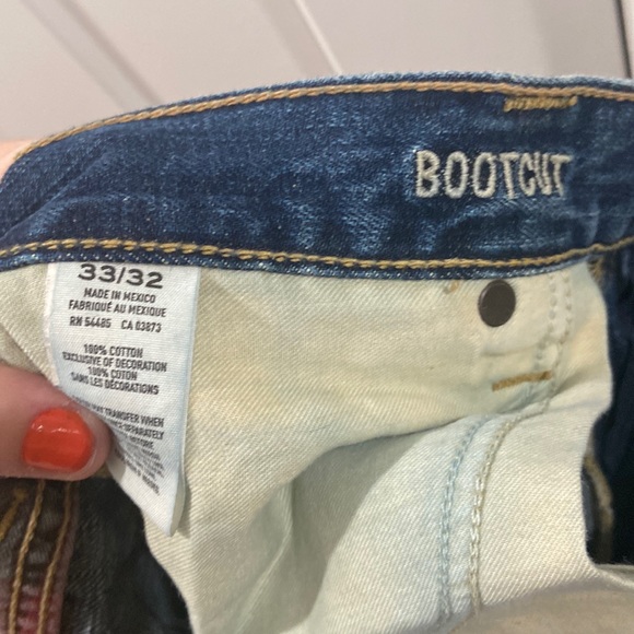 American Eagle men's distressed bootcut denim jeans 33 / 32 33x32 33/32 - Picture 3 of 12